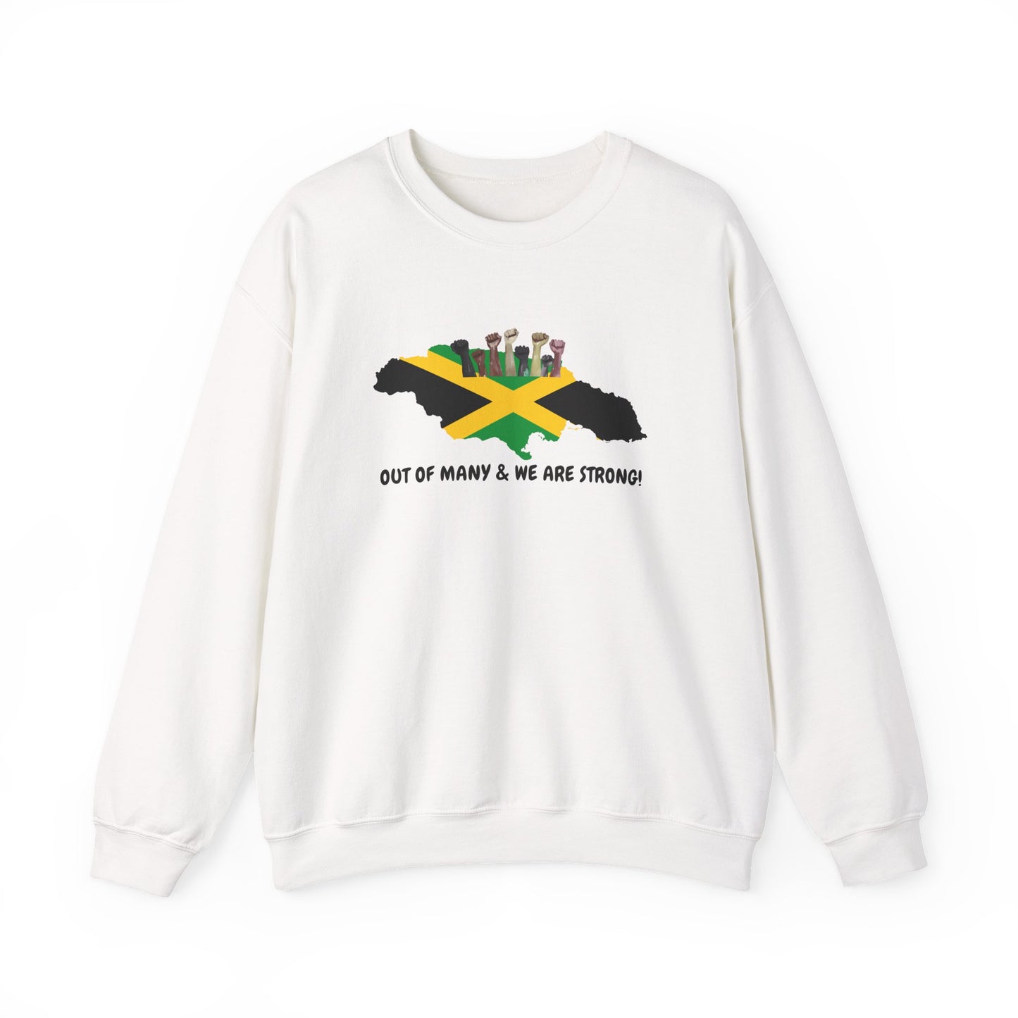 Jamaica  Flag Unity Crewneck Sweatshirt — "Out of Many & We Are Strong"