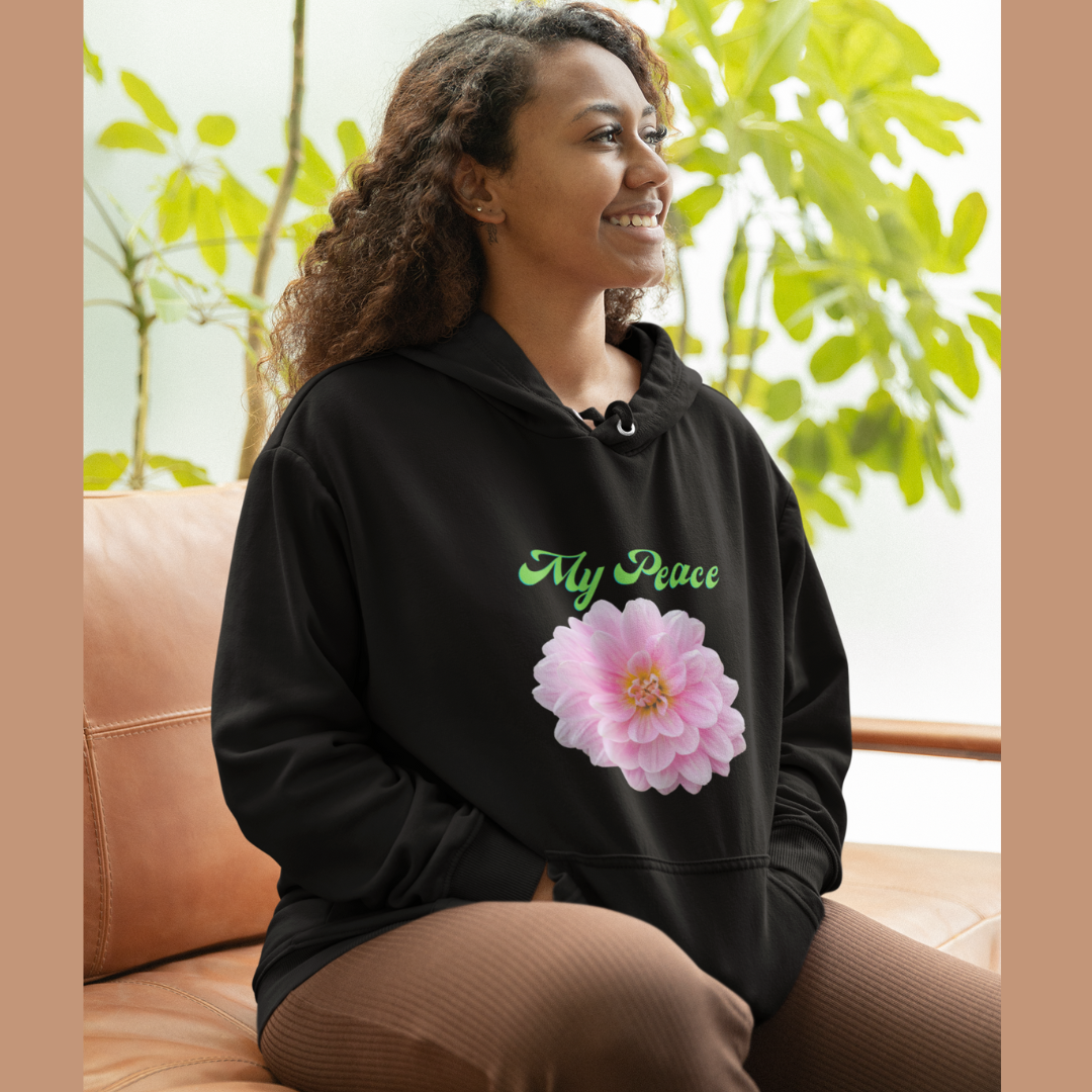 My Peace pink peony unisex hoodie gift