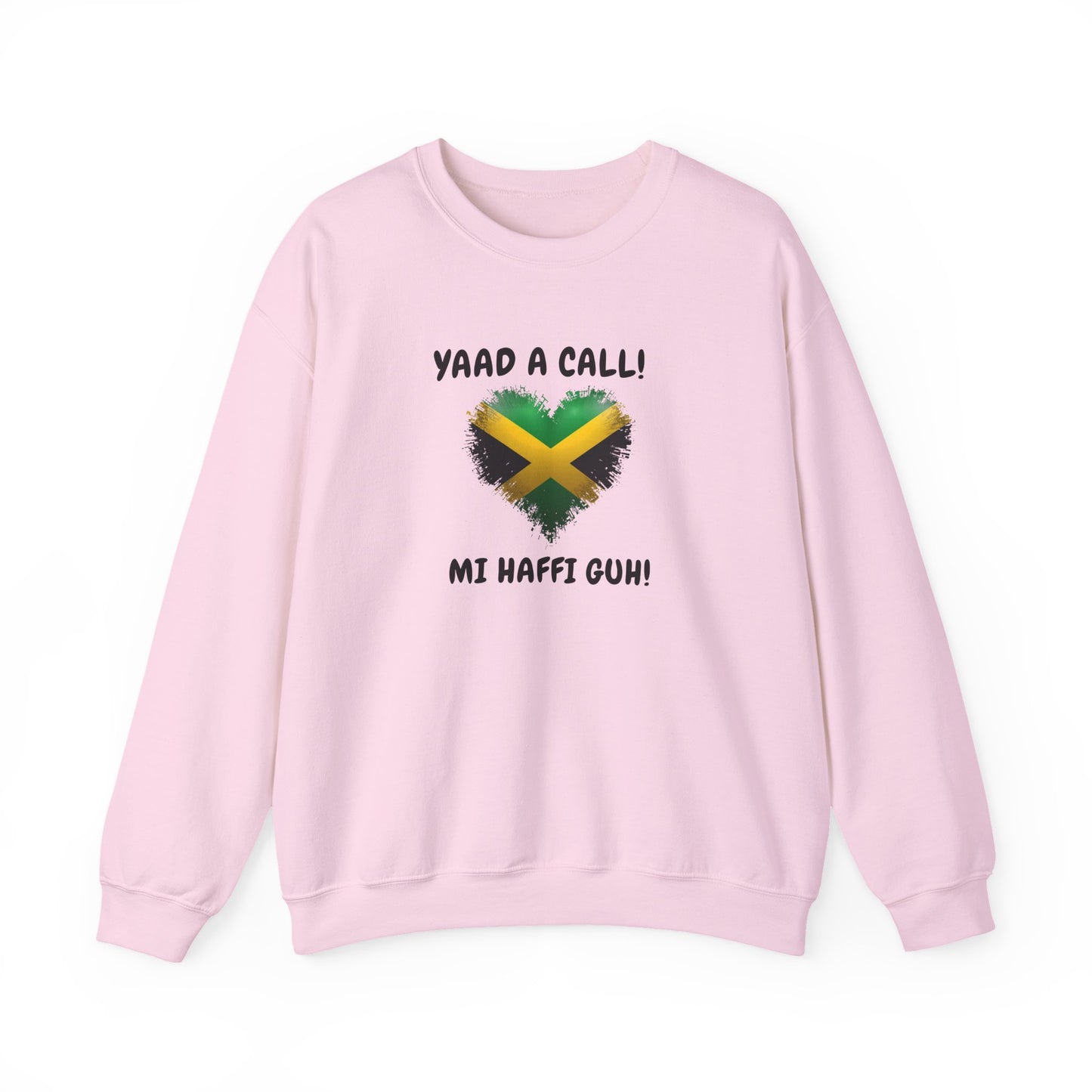 Jamaica Pride Heart Crewneck Sweatshirt – "Yaad Ah Call! Mi Haffi Guh!"