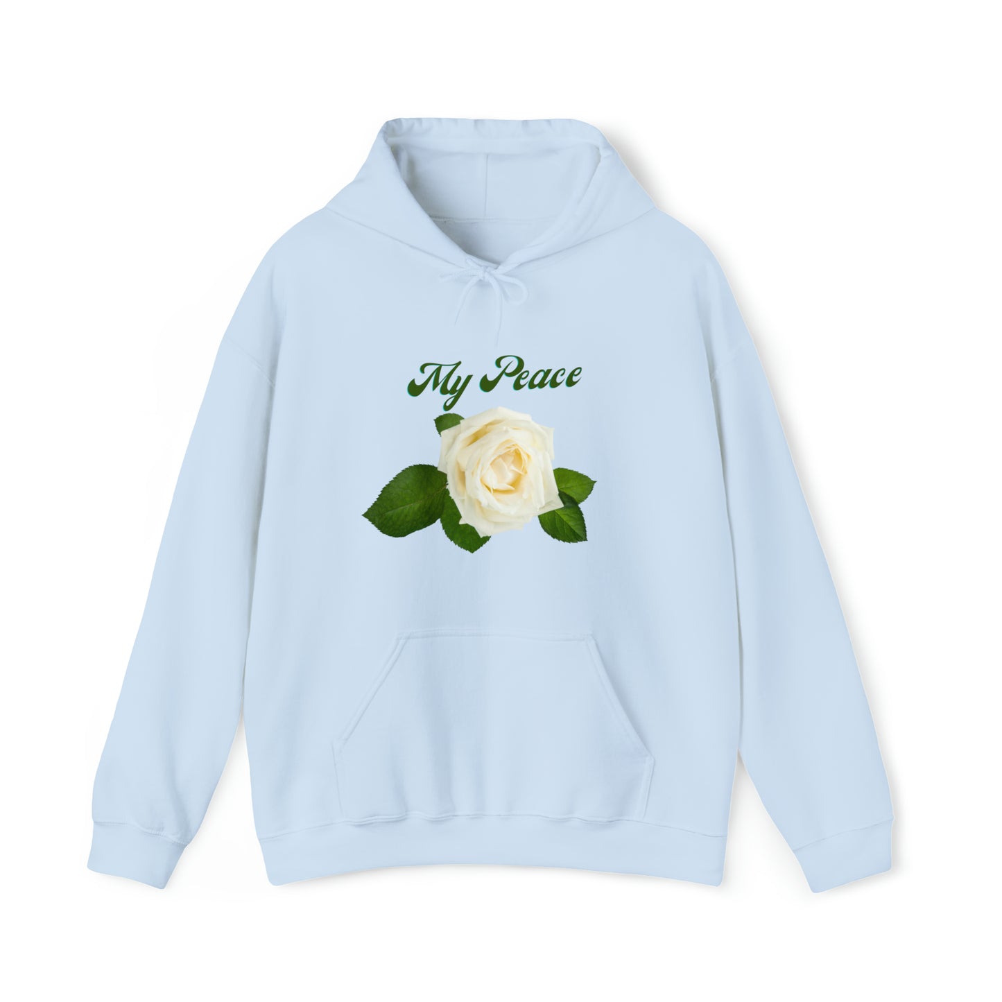 White Rose Flower Statement Hooded Sweatshirt Gift