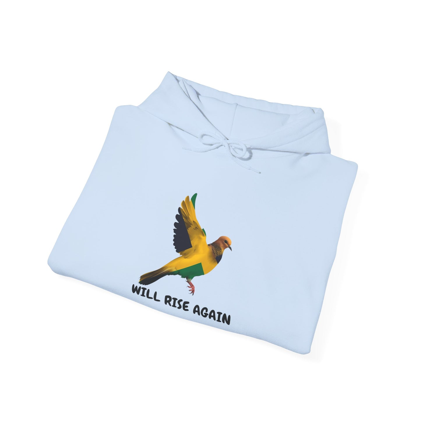 Will Rise Again Bird  Inspirational Flying Bird Graphic Hooded Sweatshirt