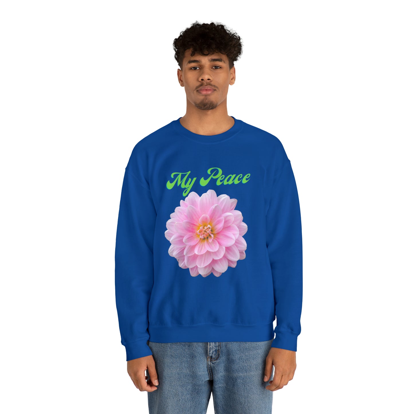 Pink Peony Design Crewneck Sweatshirt Gift