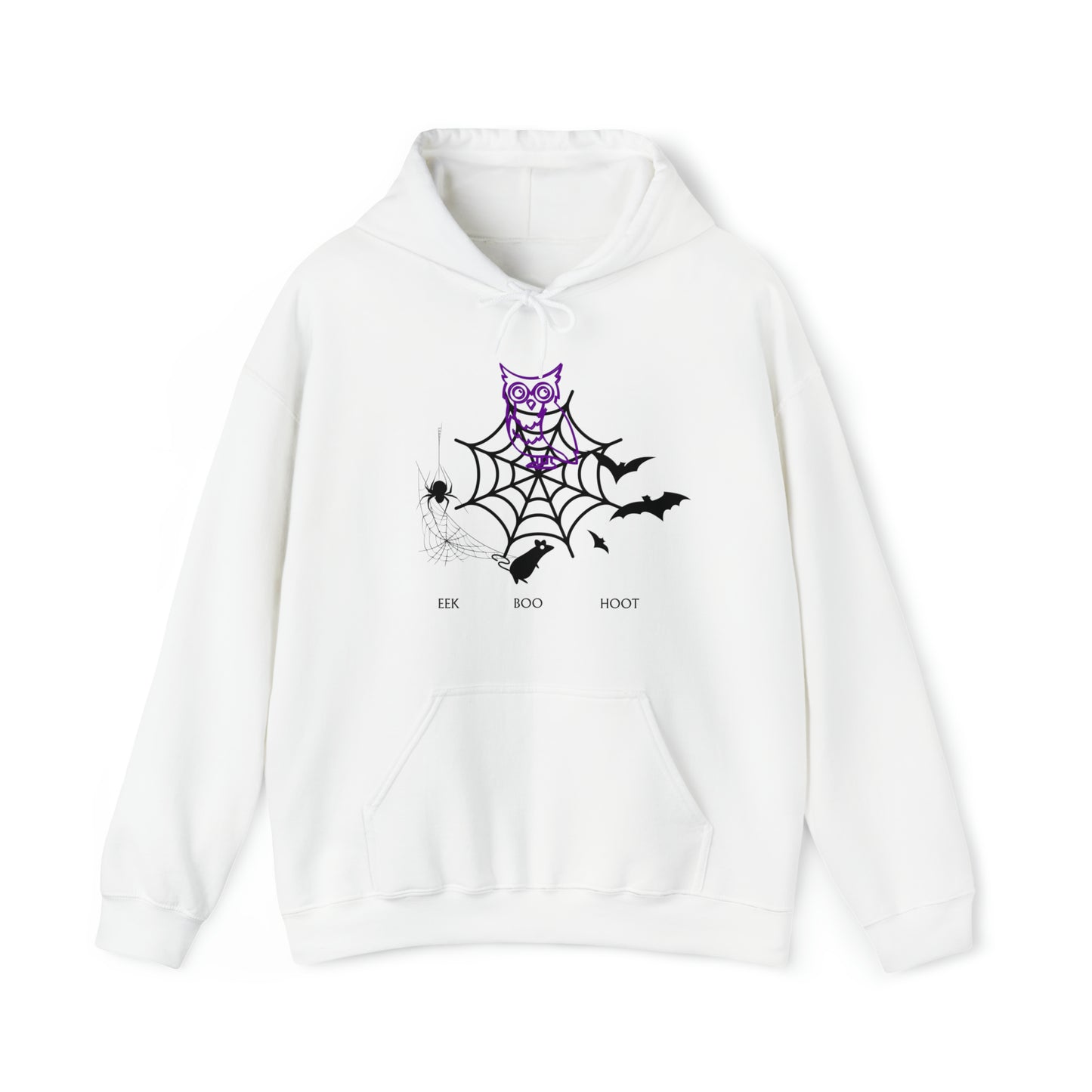 EEK BOO HOOT UNISEX HOODED HALLOWEEN SWEATSHIRT GIFT