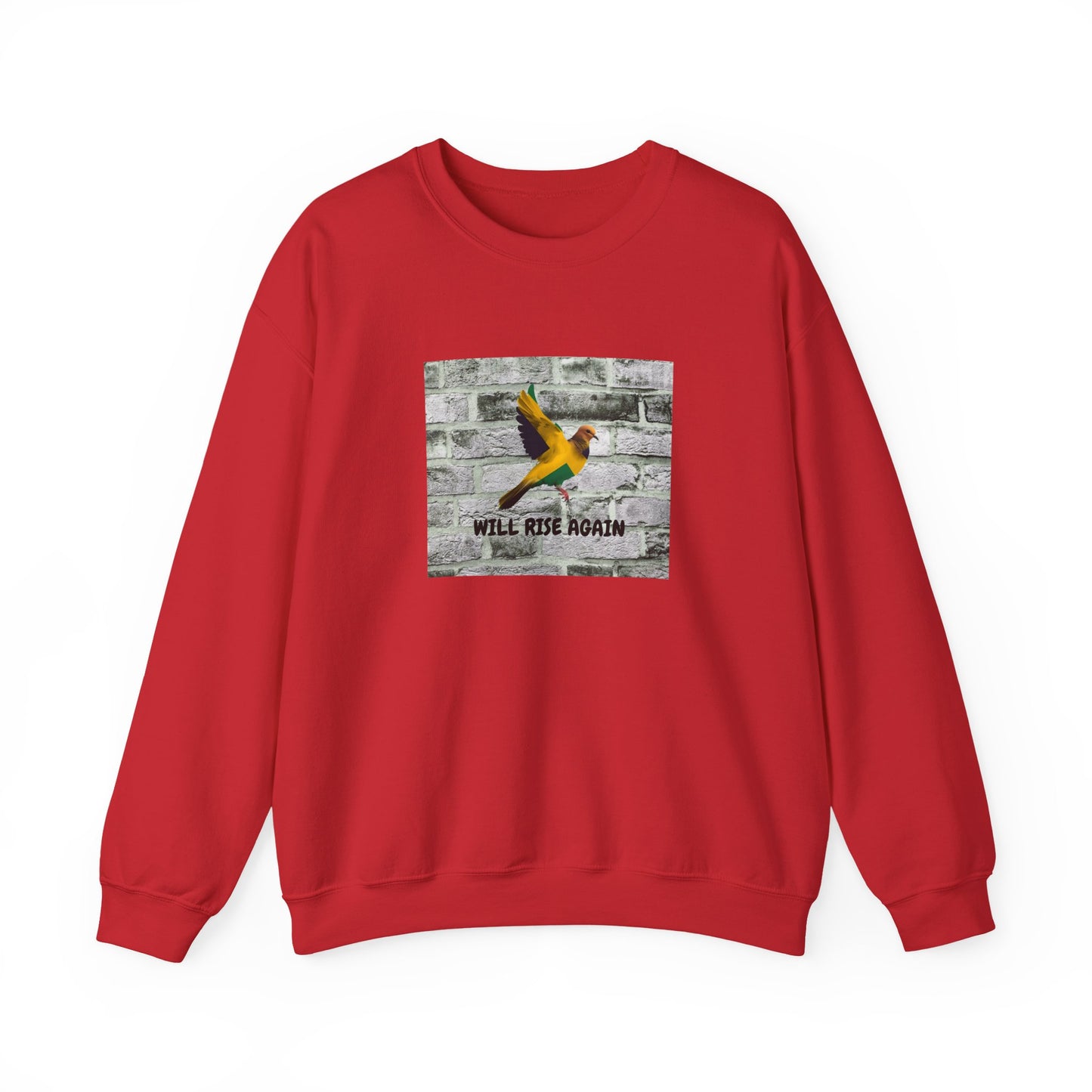 Will Rise Again Graphic Bird Jamaica support Crewneck Shirt