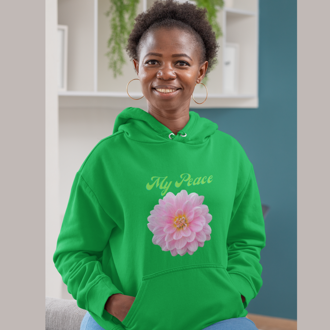 My Peace pink peony unisex hoodie gift