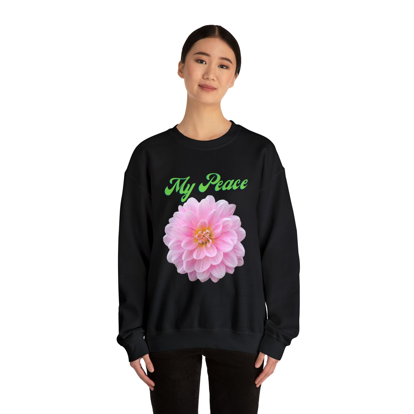 Pink Peony Design Crewneck Sweatshirt Gift