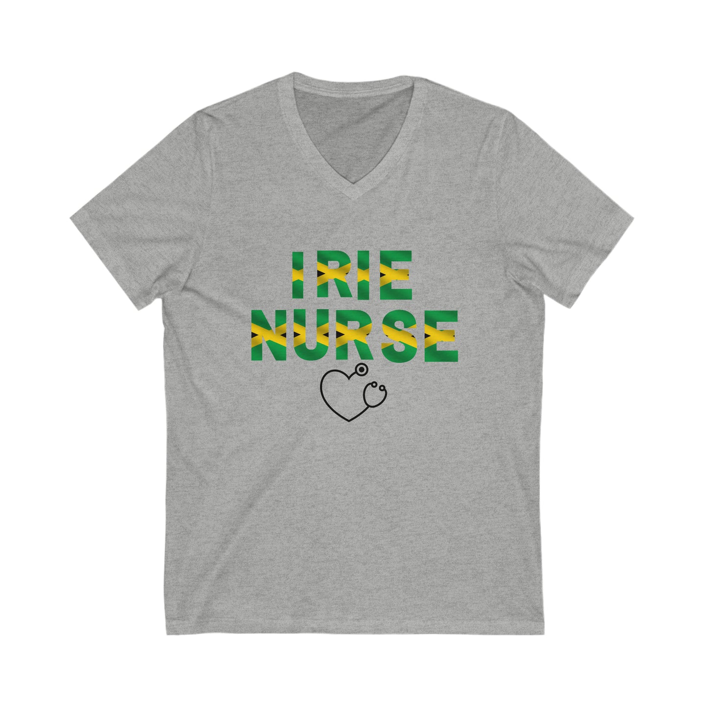 JAMAICAN NURSE V NECK T SHIRT GIFT