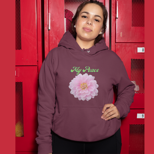 My Peace pink peony unisex hoodie gift