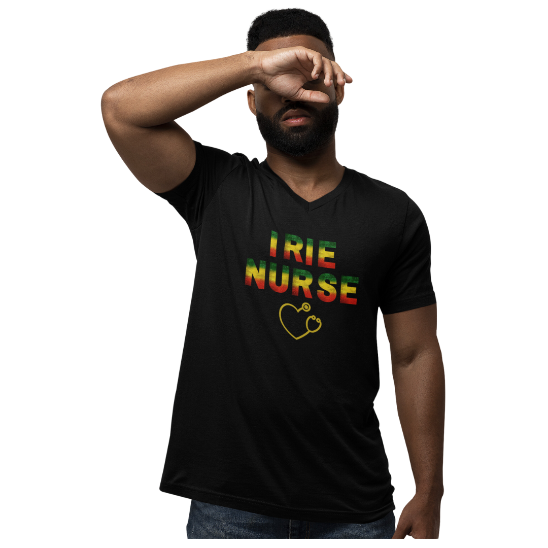 CARIBBEAN NURSE V NECK T SHIRT GIFT