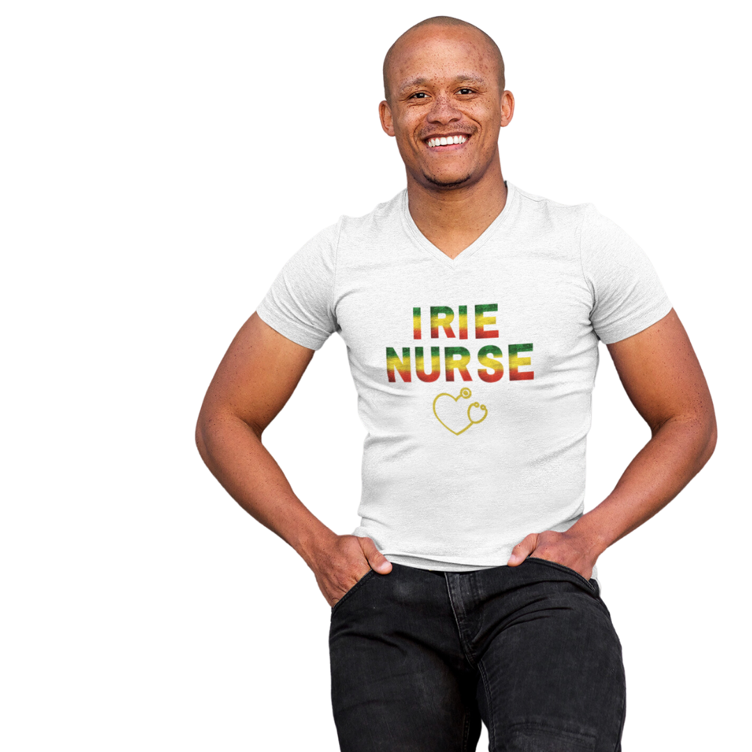 CARIBBEAN NURSE V NECK T SHIRT GIFT