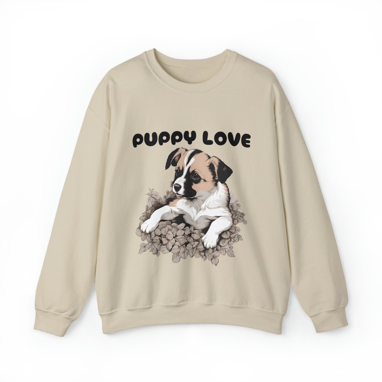 Puppy Love Puppy Pic Design Crewneck Sweatshirt