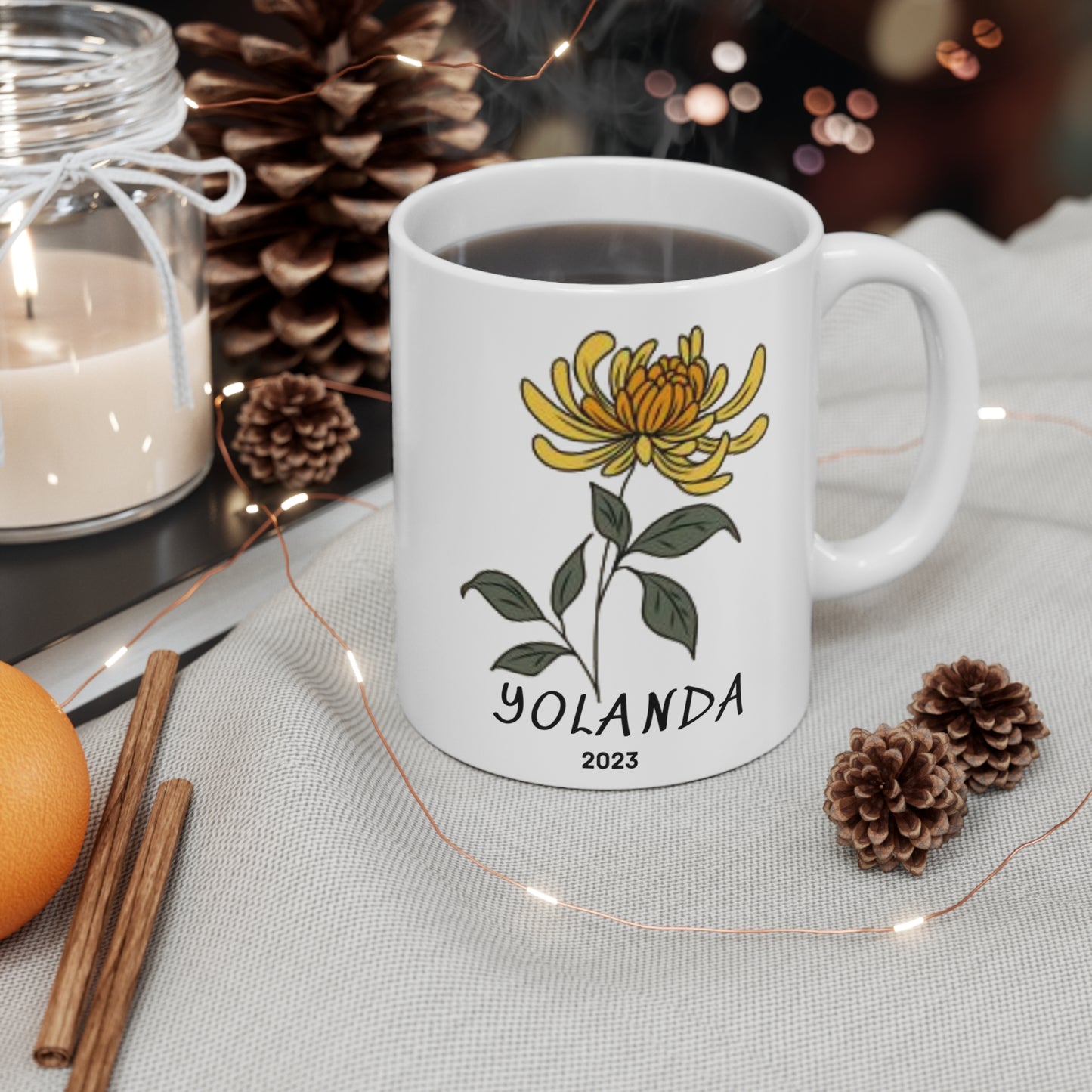 Birth Month flower mug (November)