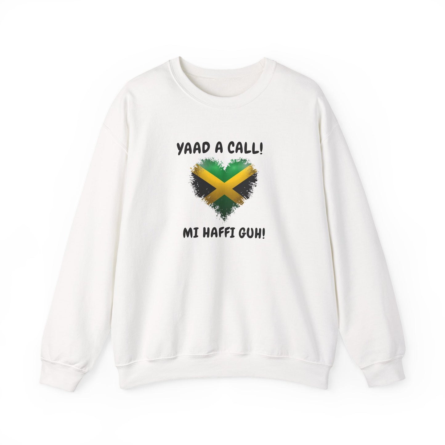 Jamaica Pride Heart Crewneck Sweatshirt – "Yaad Ah Call! Mi Haffi Guh!"