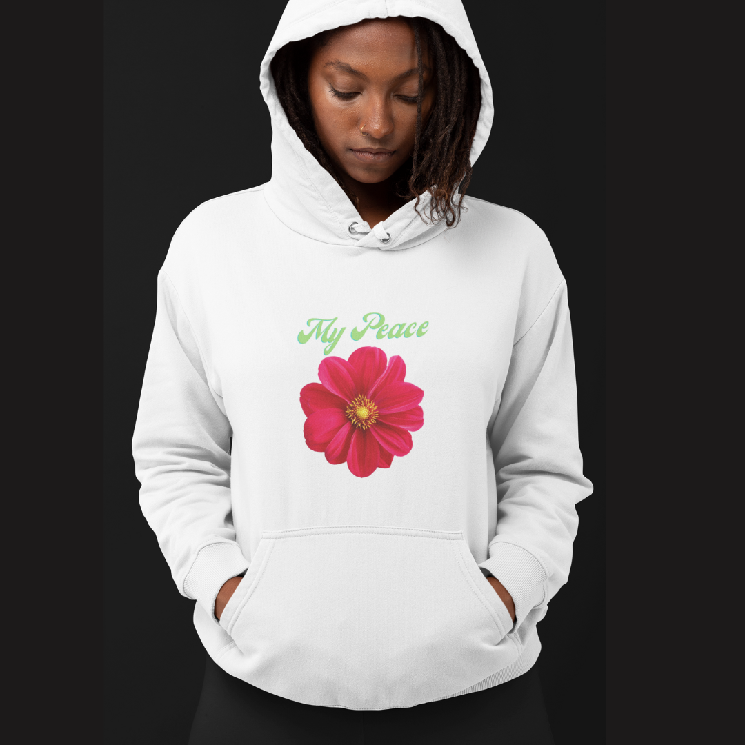 Beautiful red flower statement hoodie