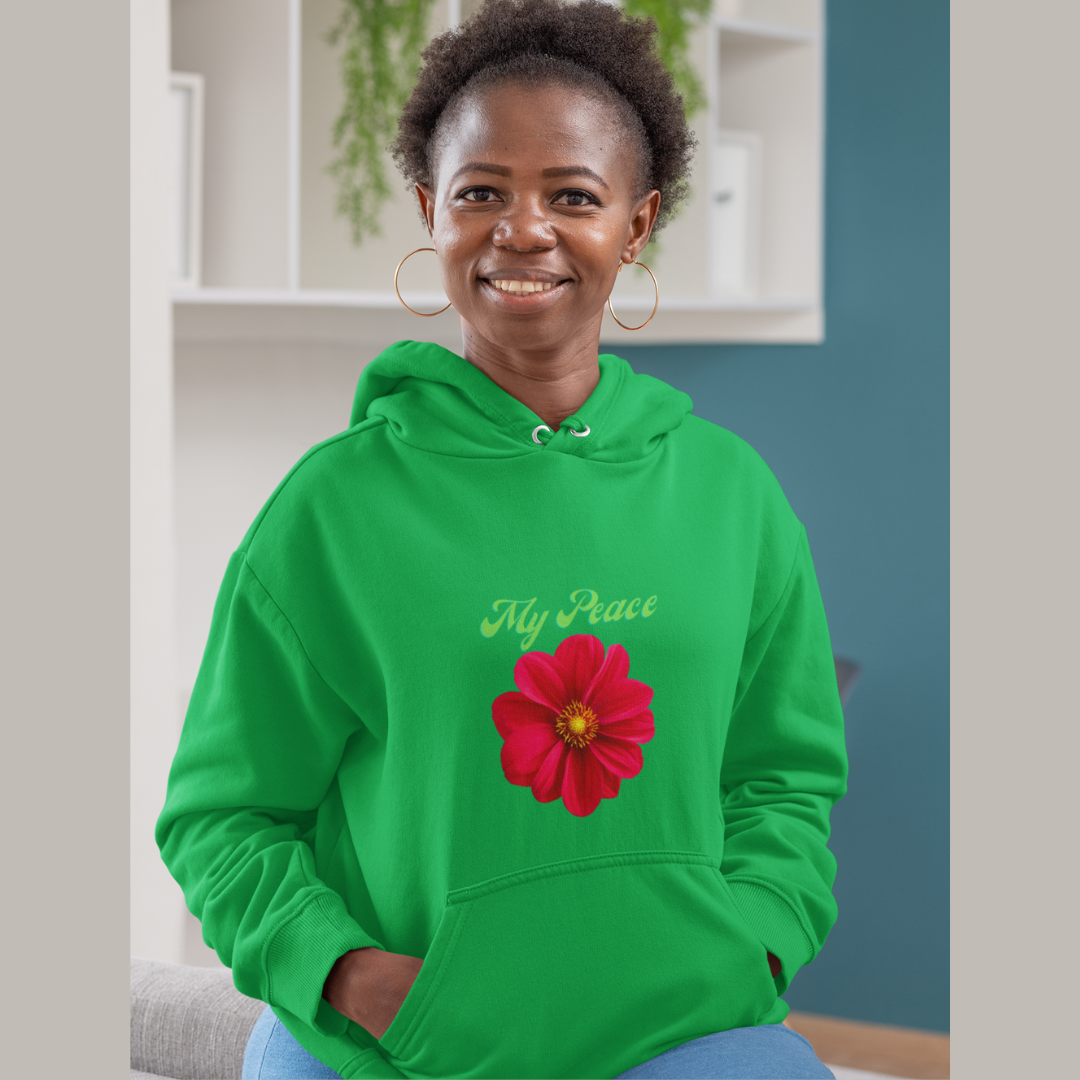 Beautiful red flower statement hoodie