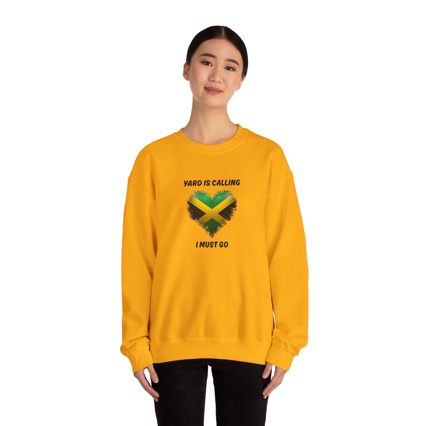 Jamaica Heart Sweatshirt - "Yard Is Calling I Must Go" Crewneck