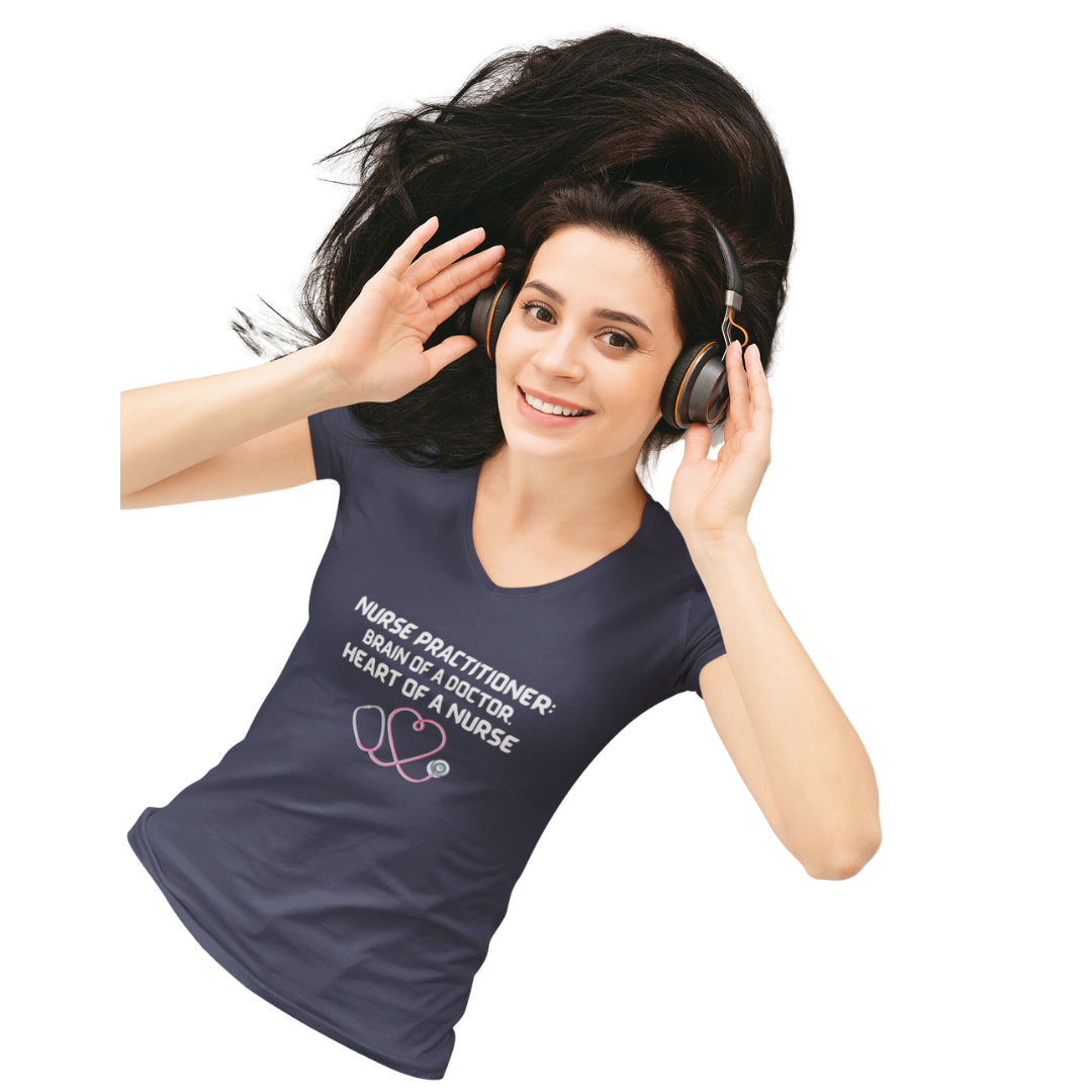 NURSE PRACTITIONER  V NECK T SHIRT GIFT