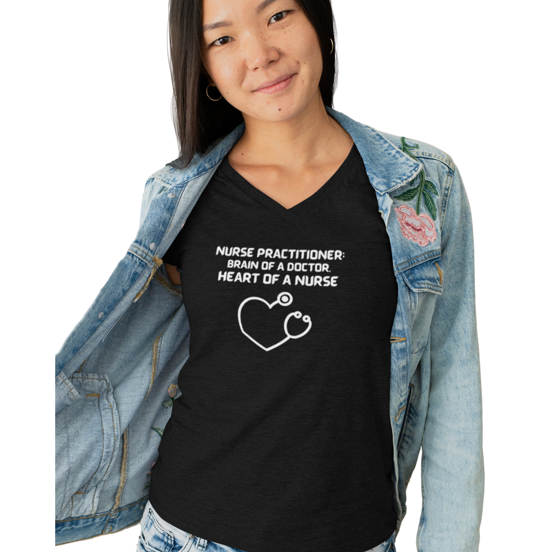 V NECK TEE GIFT FOR NURSE PRACTITIONER