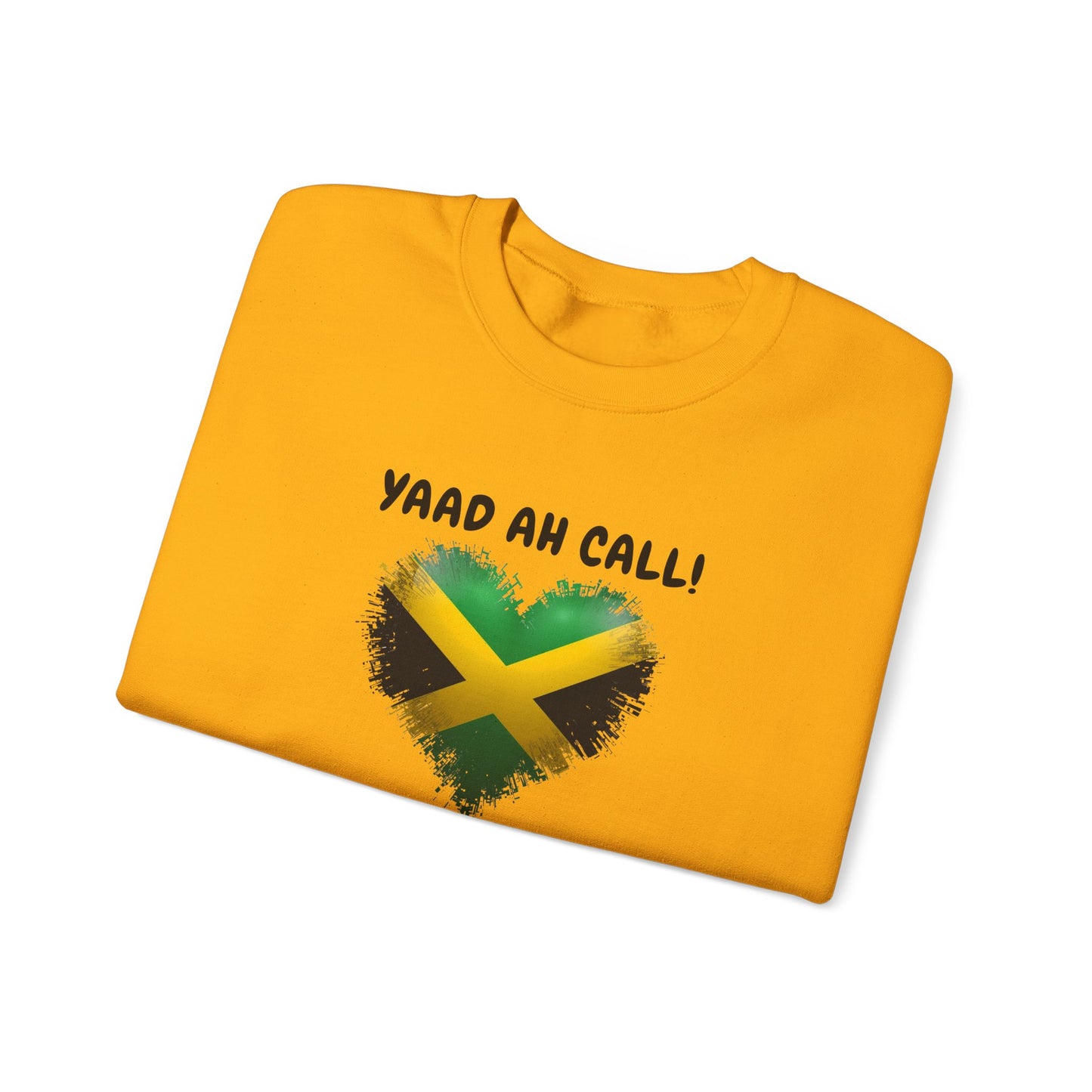 Jamaican Heart Sweatshirt – “Yaad Ah Call! Mi Haffi Guh!” Crewneck