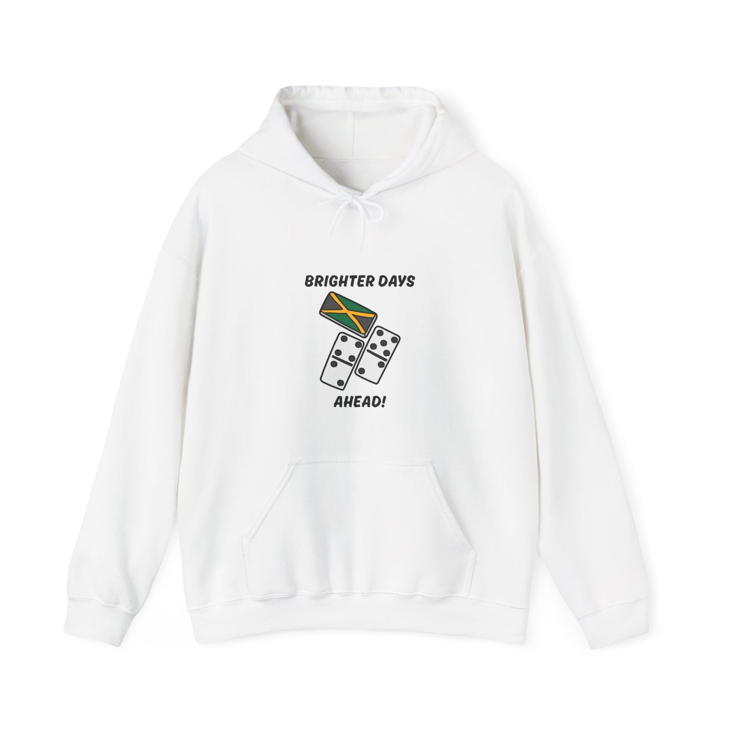 Brighter Days Ahead Hoodie Jamaican Flag Dominoes Graphic