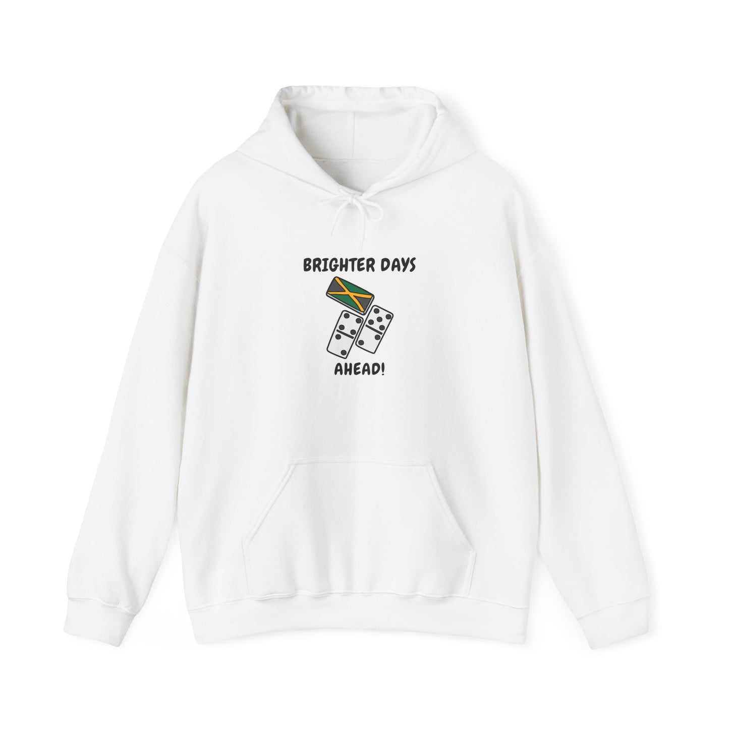 Brighter Days Ahead Hoodie — Jamaican style Domino Graphic