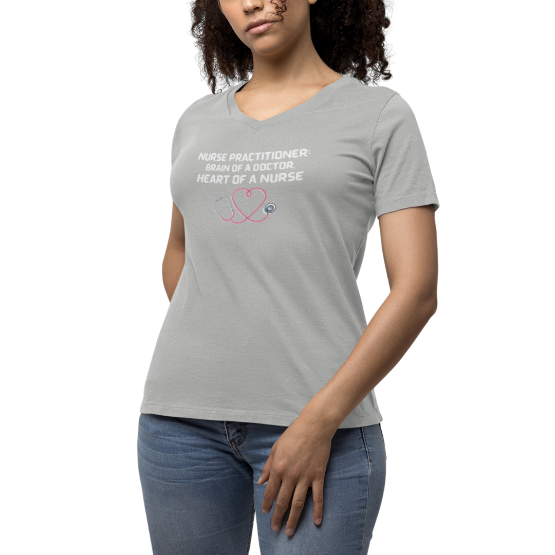 NURSE PRACTITIONER  V NECK T SHIRT GIFT