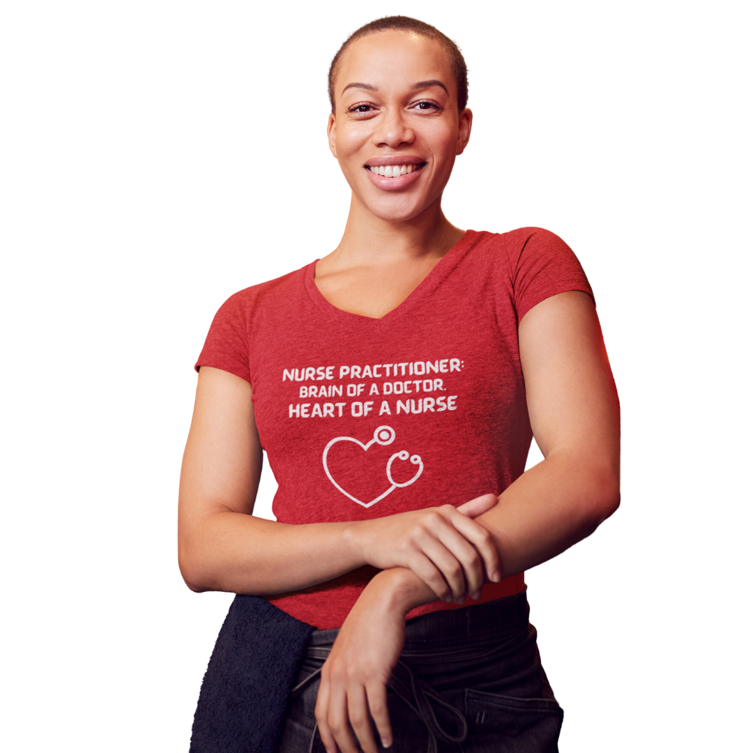 V NECK TEE GIFT FOR NURSE PRACTITIONER