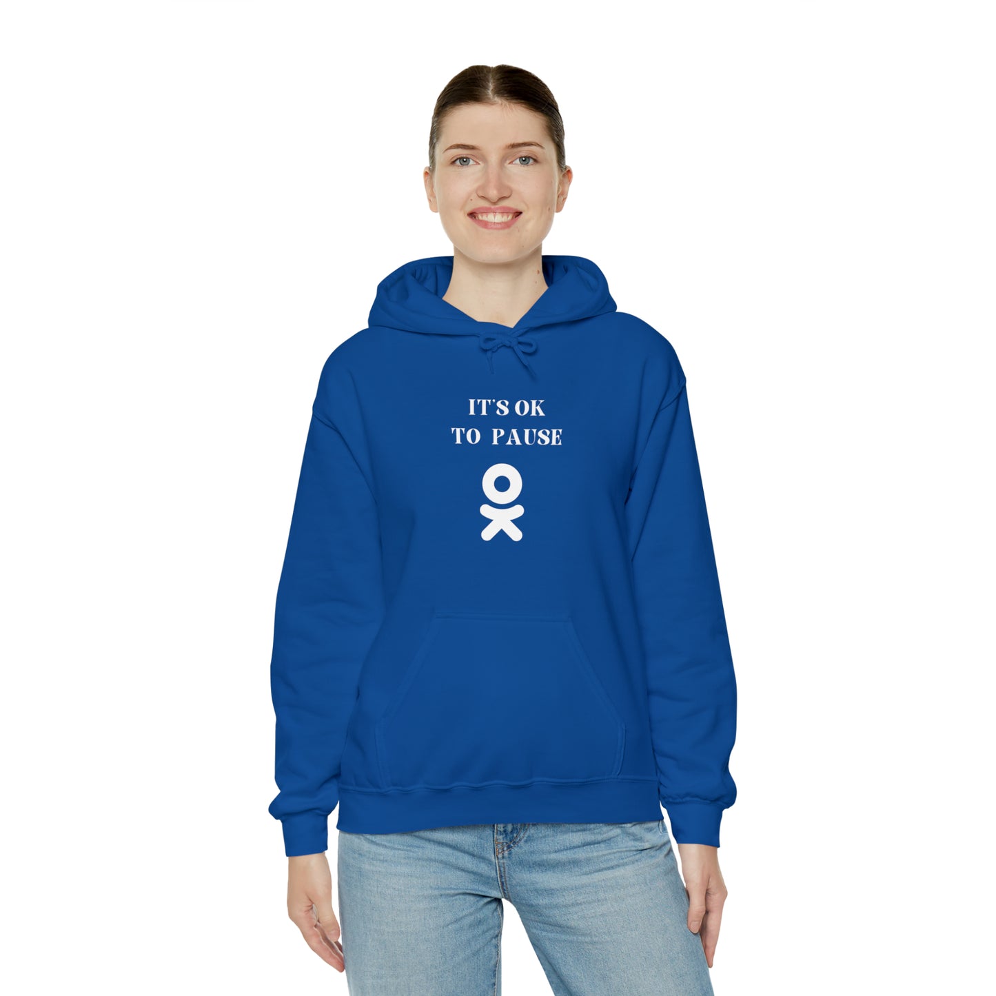 It's ok to pause hooded sweatshirt gift  inspirational words  hoodie gift to encourage. sweatshirt gifts for friends