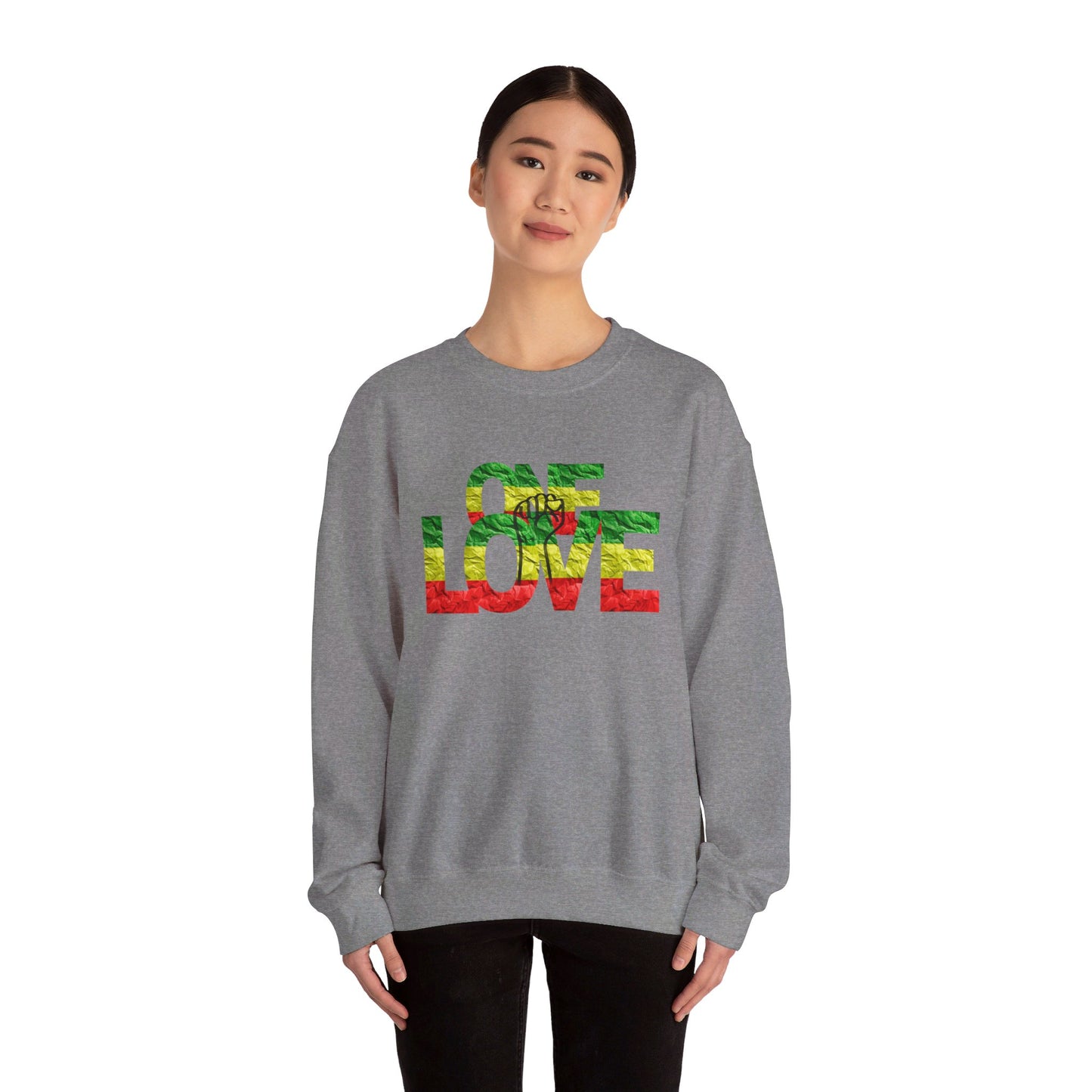 ONE LOVE POWER STATEMENT CREWNECK SWEATSHIRT GIFT