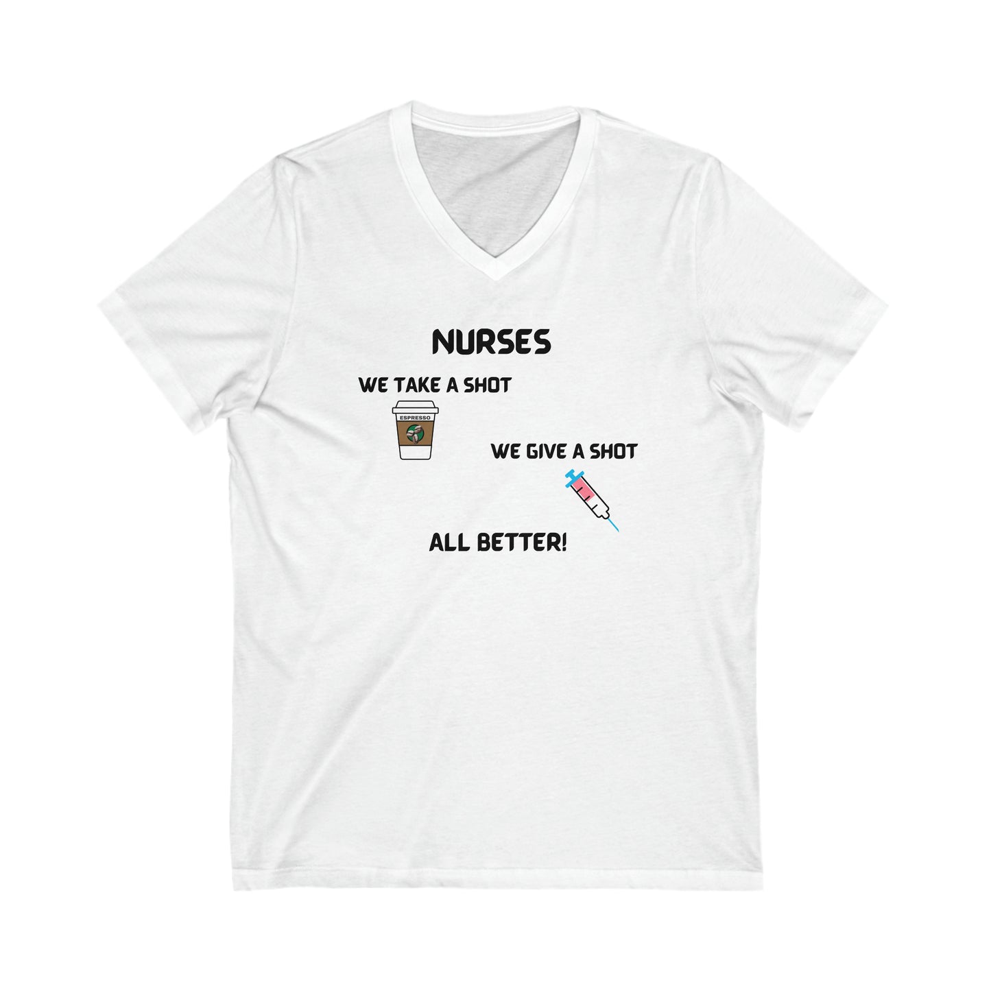 V NECK FUNNY NURSE TSHIRT GIFT