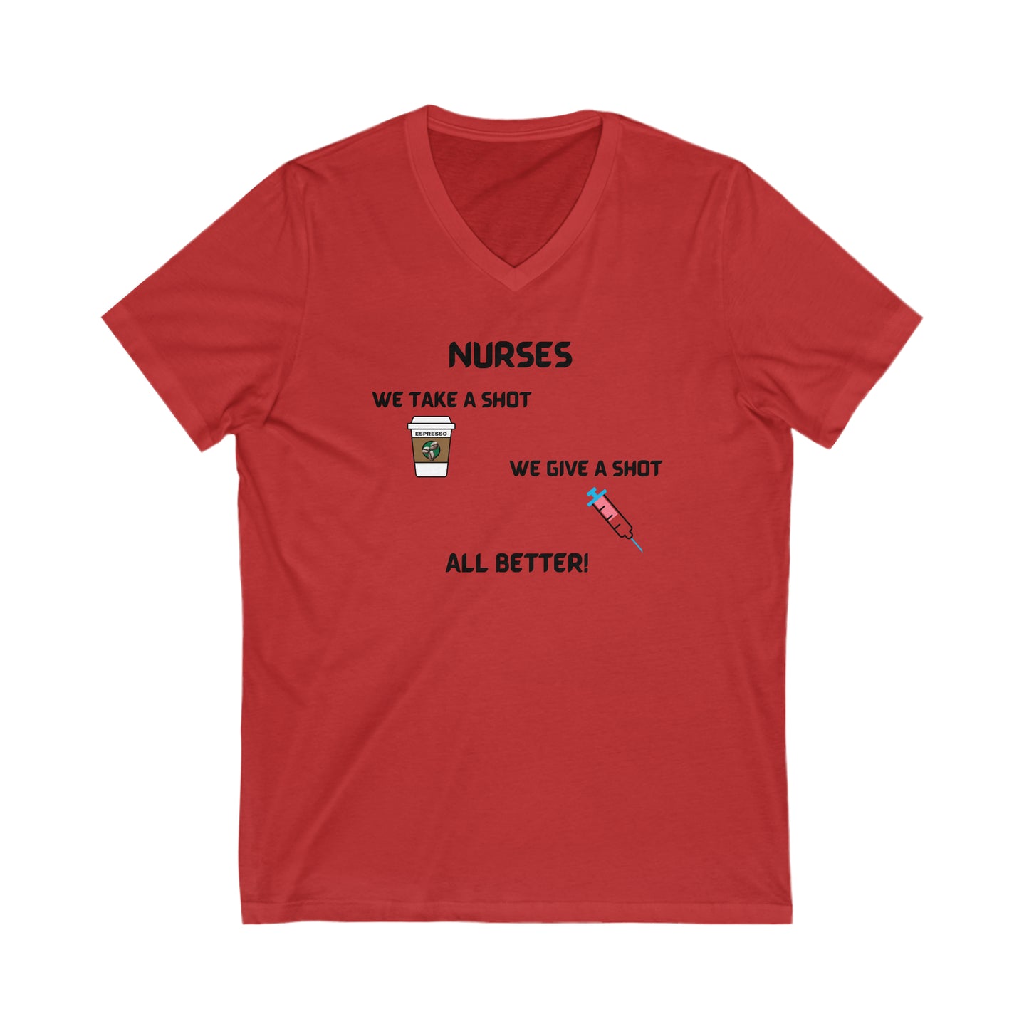 V NECK FUNNY NURSE TSHIRT GIFT