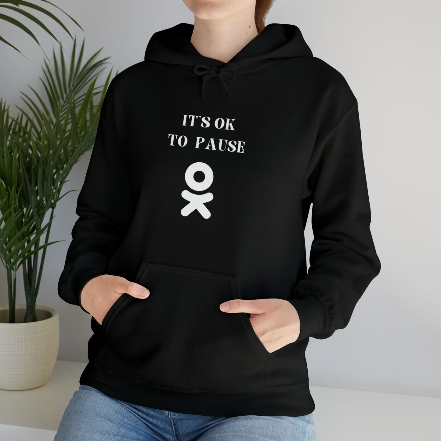 It's ok to pause hooded sweatshirt gift  inspirational words  hoodie gift to encourage. sweatshirt gifts for friends