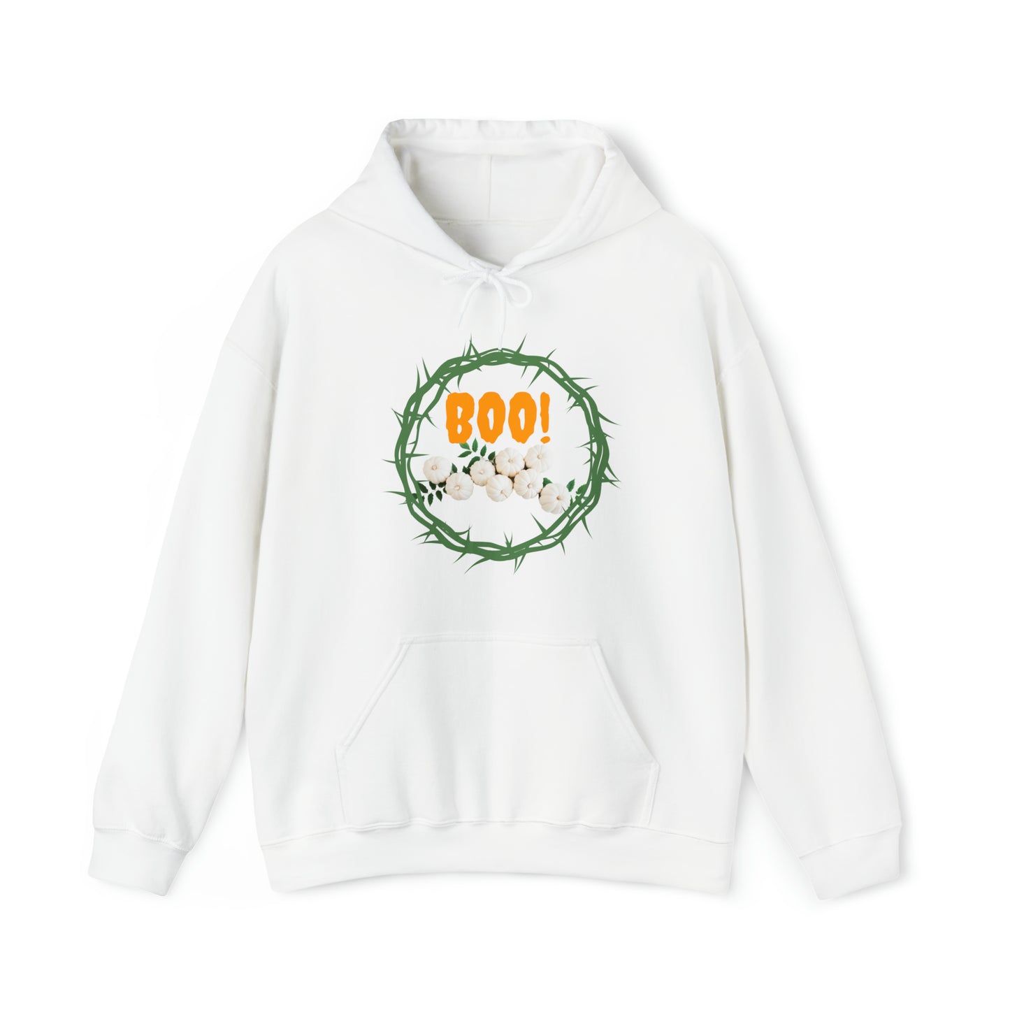 BOO THORN WREATH HALLOWEEN UNISEX HOODIE GIFT