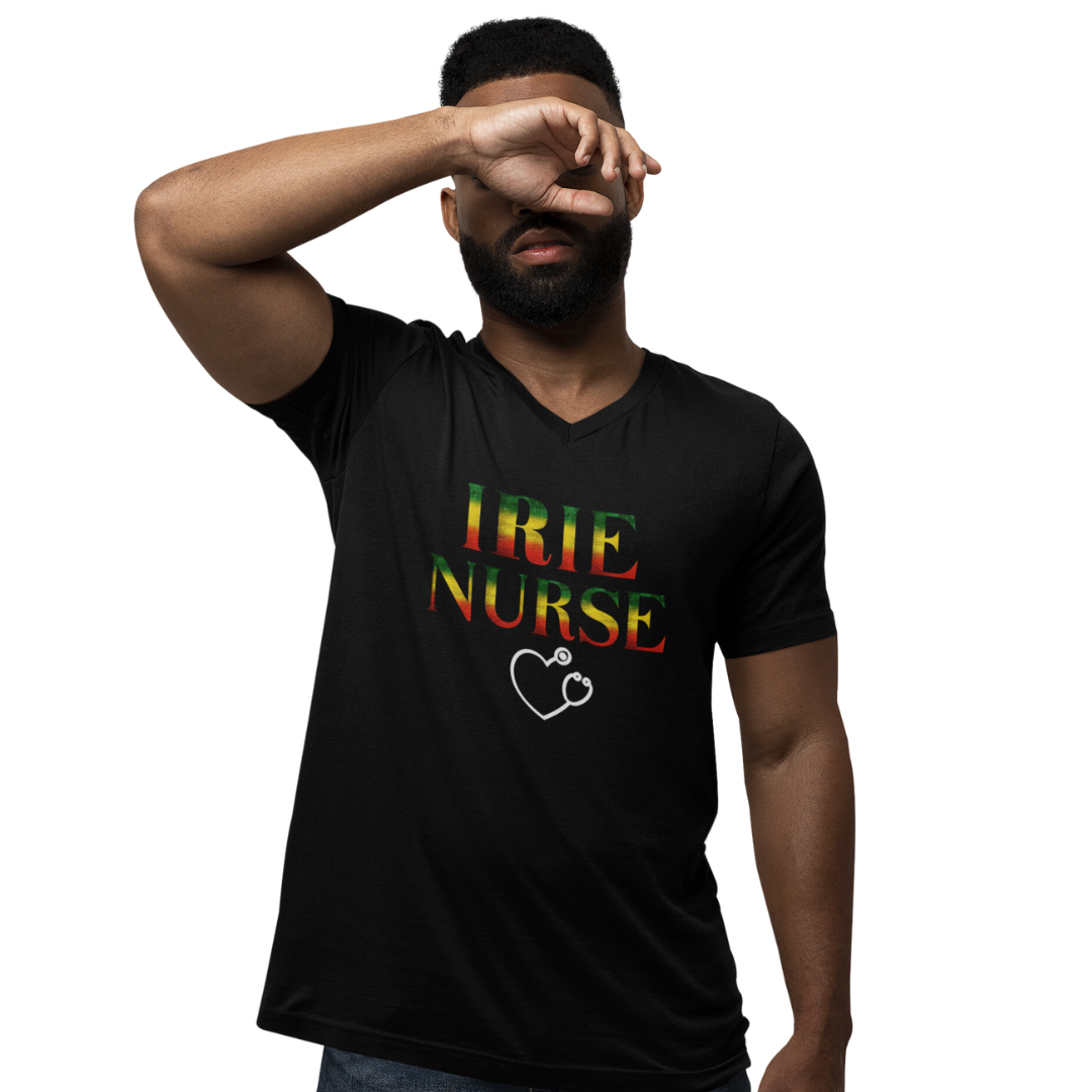 IRIE NURSE  V NECK UNISEX T SHIRT GIFT