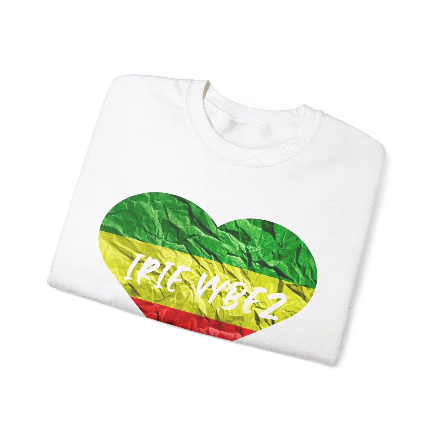 IRIE VYBEZ HEART DESIGN GRAPHIC CREWNECK SWEATSHIRT GIFT