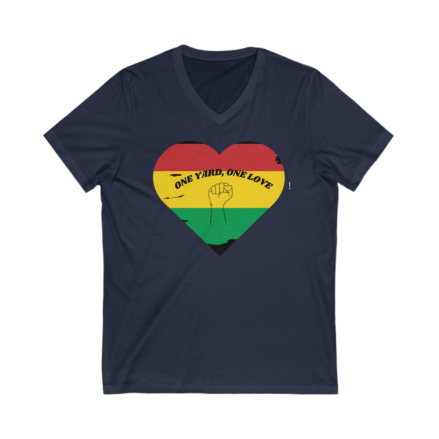 ONE YARD ONE LOVE  ROOTS COLOR V NECK T SHIRT