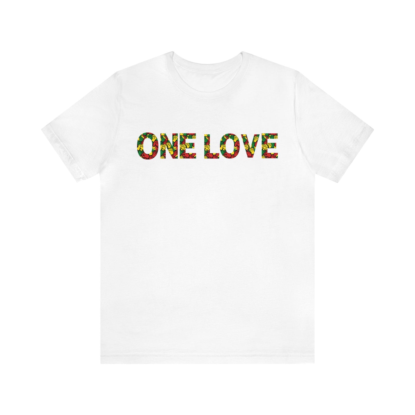 ONE LOVE POWER DESIGN GRAPHIC CREWNECK TSHIRT