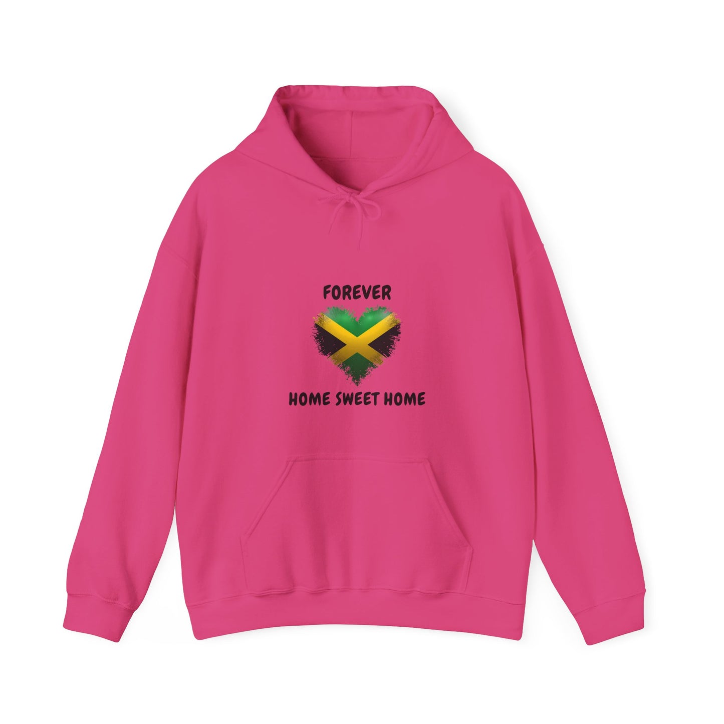 Forever Home Sweet Home Jamaican Flag Heart Hoodie Pullover