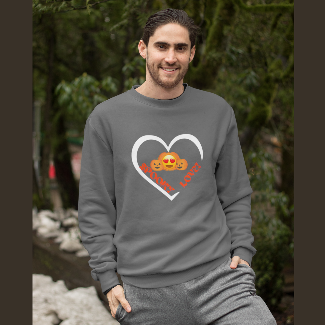 SPOOKY LOVE HEART PUMPKIN HALLOWEEN SWEATSHIRT GIFT