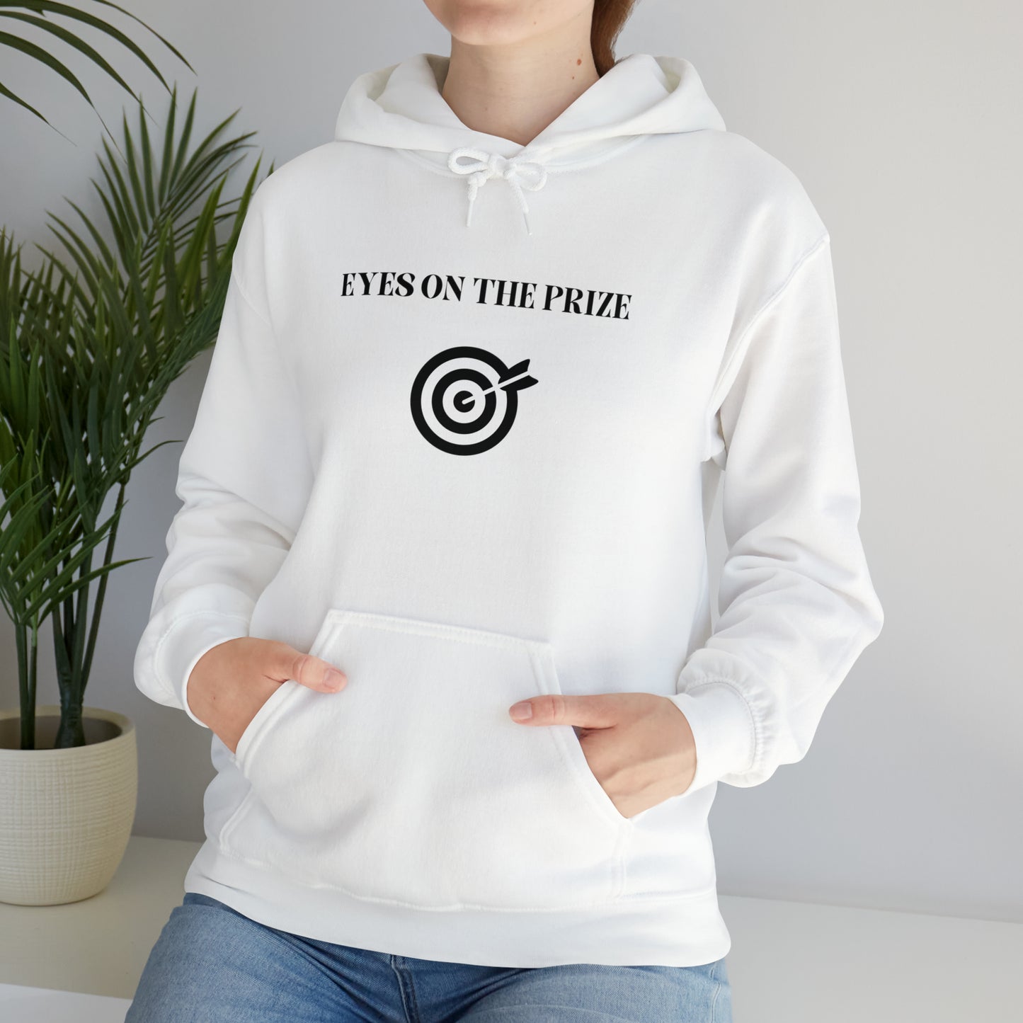 Eyes on the prize Blend Hooded Sweatshirt gift, inspirational words hoodie gift, sweatshirt gift that eacourages