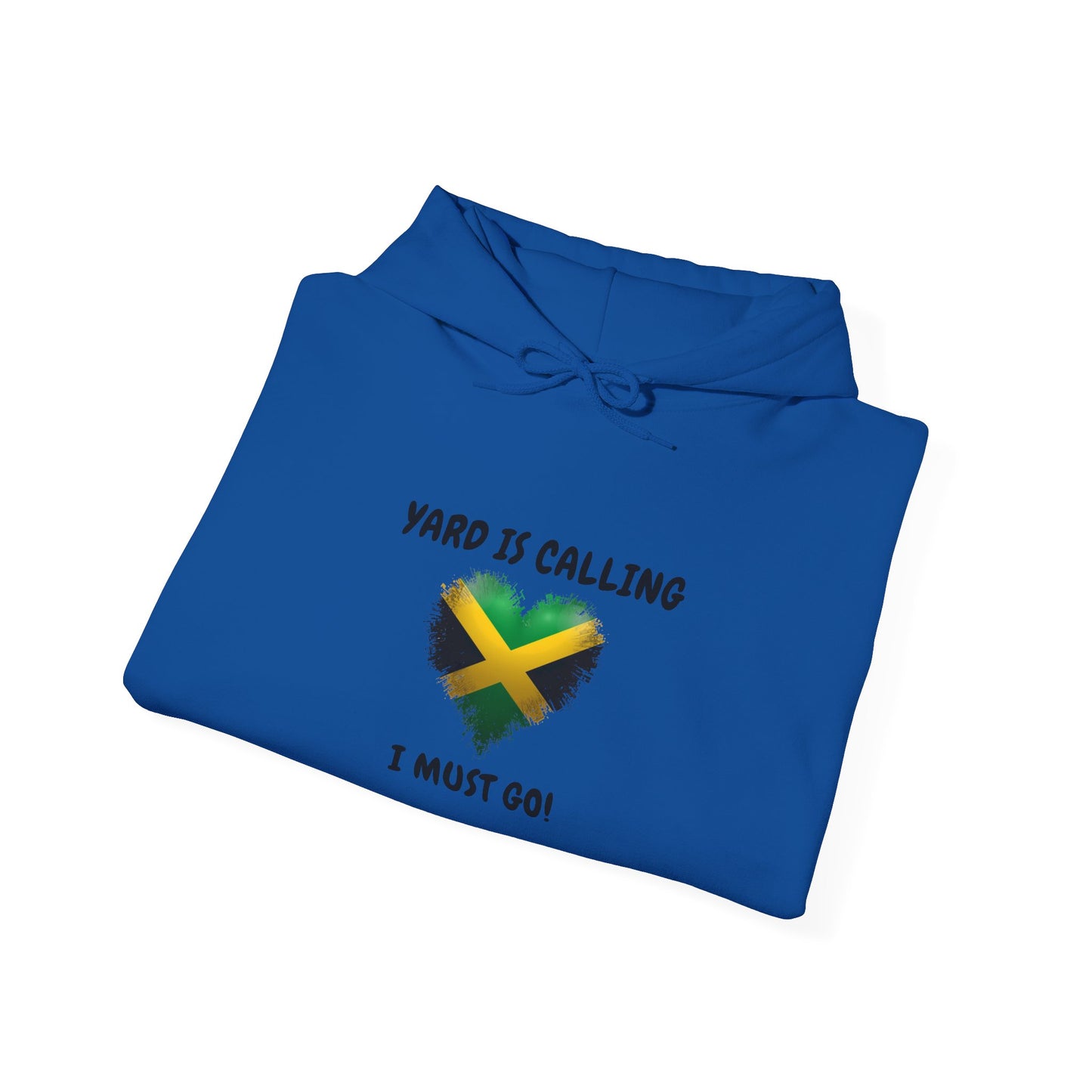Jamaica  Flag Heart Hoodie "Yard Is Calling, I Must Go" Pullover