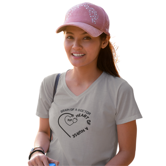 CUTE V NECK TSHIRT GIFT FOR NURSE PRACTITIONER