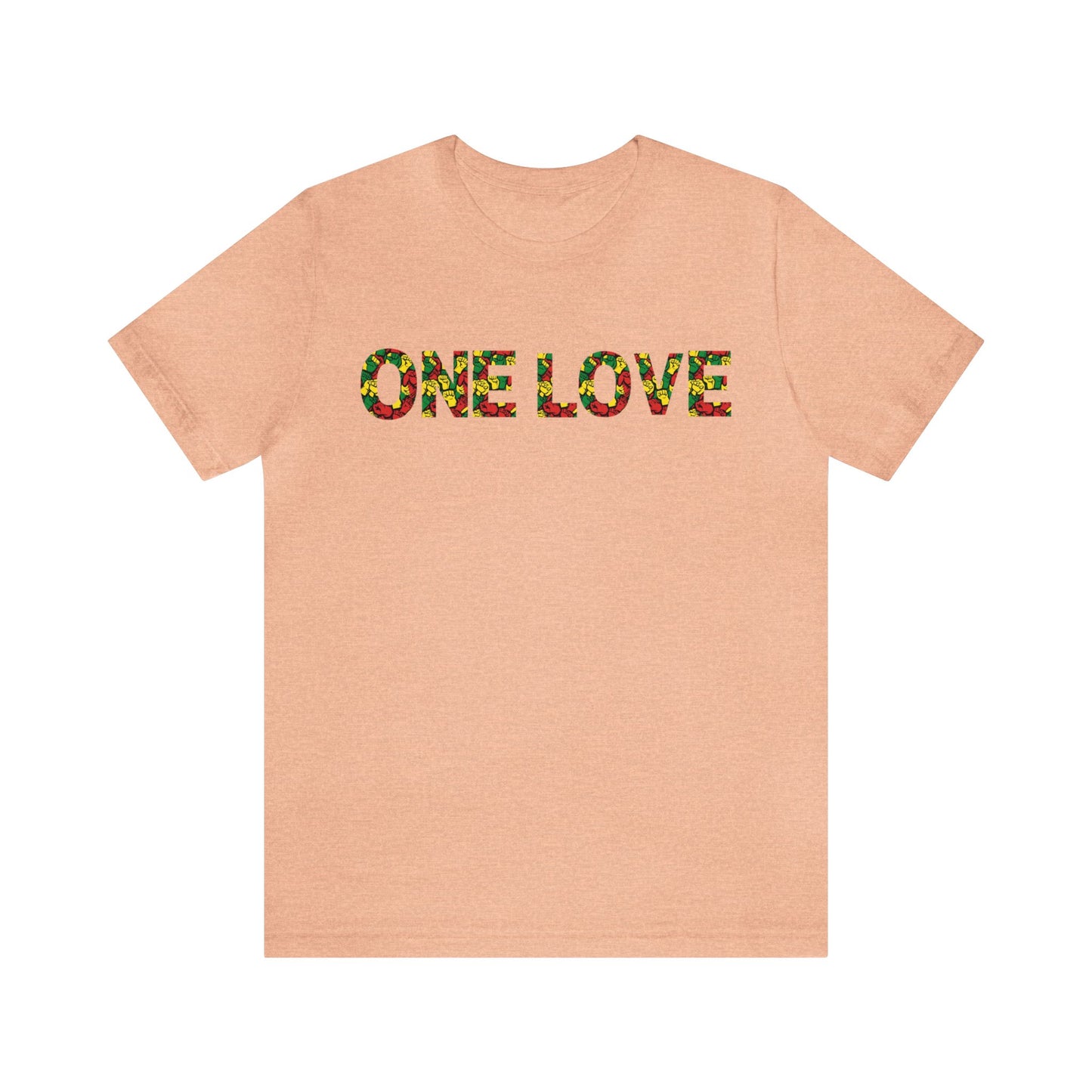 ONE LOVE POWER DESIGN GRAPHIC CREWNECK TSHIRT