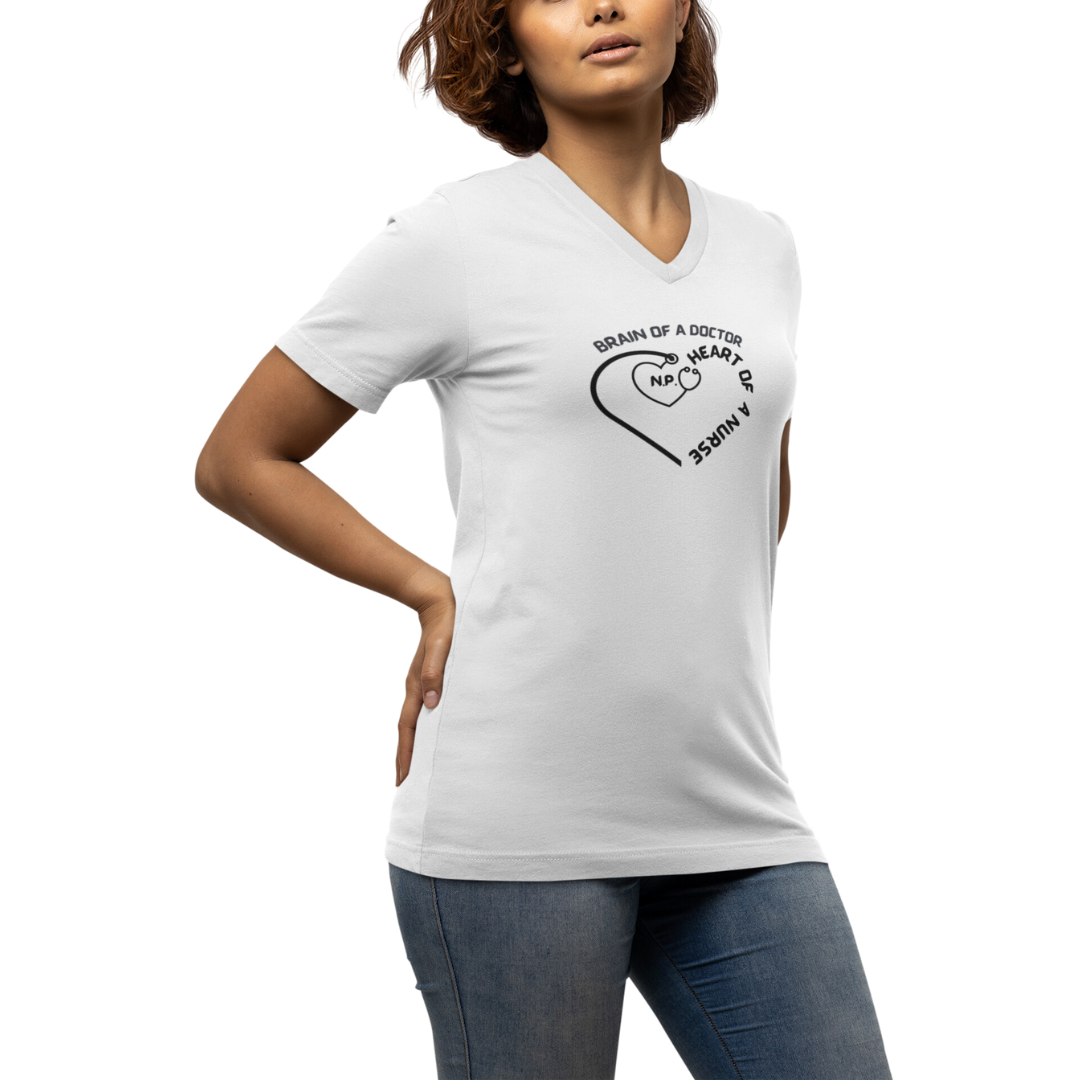 CUTE V NECK TSHIRT GIFT FOR NURSE PRACTITIONER