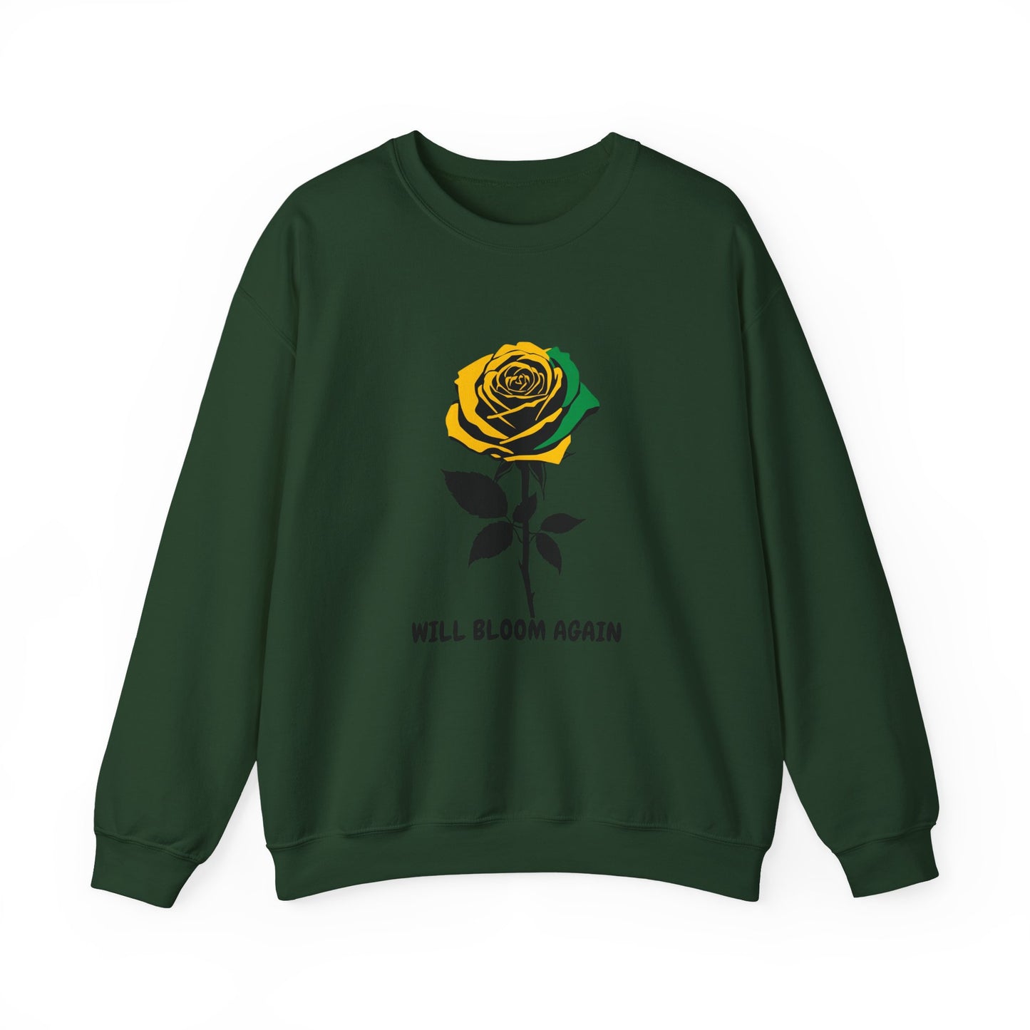 Bloom Again Jamaica  Rose Rose Graphic Crewneck Sweatshirt