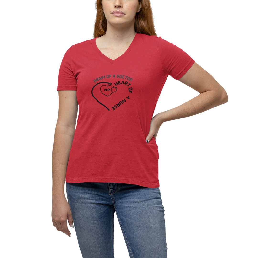 CUTE V NECK TSHIRT GIFT FOR NURSE PRACTITIONER