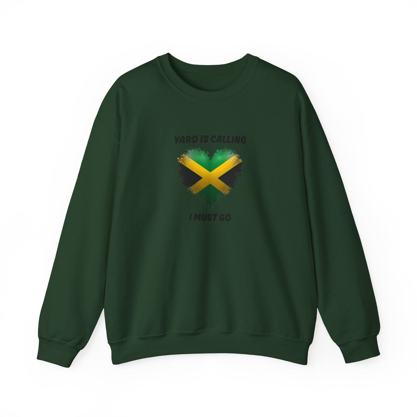 Jamaica Heart Sweatshirt - "Yard Is Calling I Must Go" Crewneck