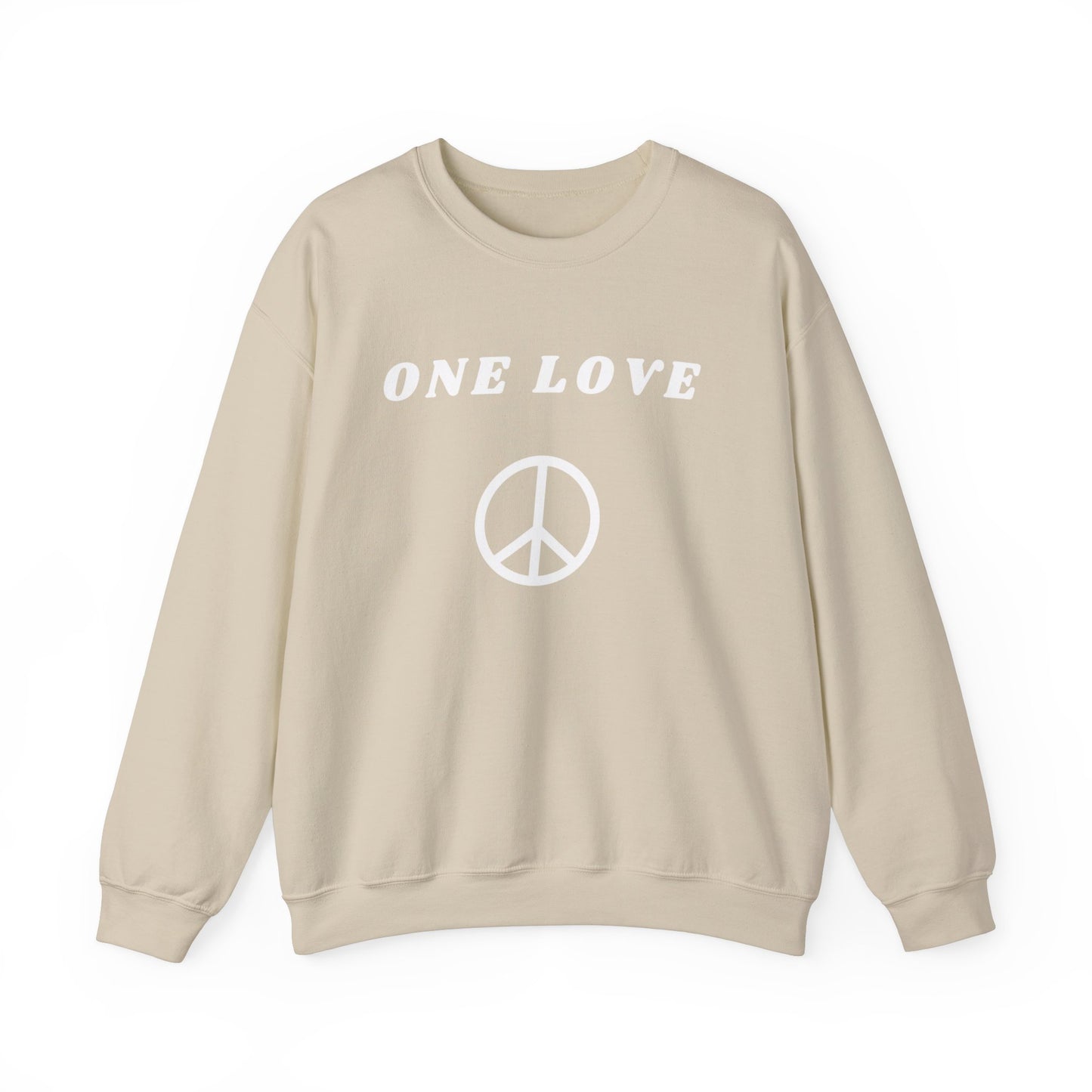 ONE LOVE PEACE CREWNECK SWEATSHIRT GIFT