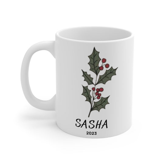 Birth Month flower mug (December)