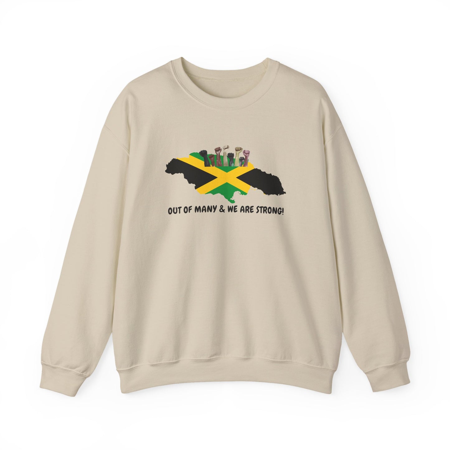 Jamaica  Flag Unity Crewneck Sweatshirt — "Out of Many & We Are Strong"